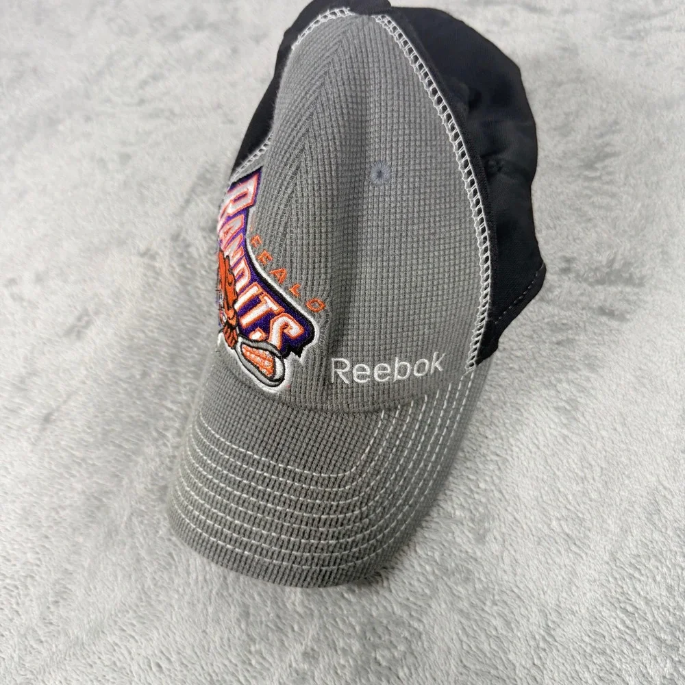 Reebok Mens L/XL Buffalo Bandits Hat NLL Lacrosse Waffle Knit Stretch Fit Cap